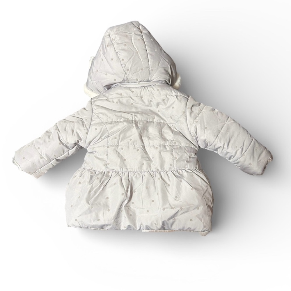 Mayoral Reversible Baby Puffer Coat | Faux Fur | Gray | 4–6M (70 cm) - Picture 2 of 11